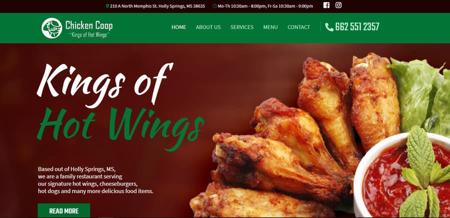 The Chicken Coop website designed by P.O.G.