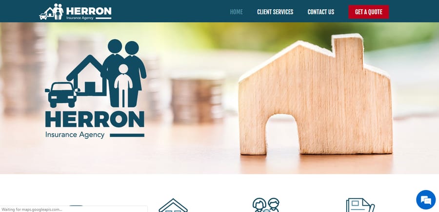 The Herron Insurance website designed by P.O.G.